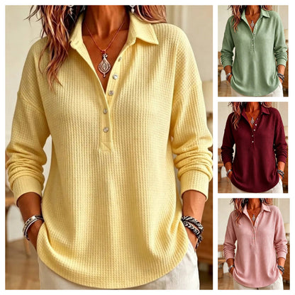 👕 Női Relaxált Kötött Hosszú Ujjú Póló