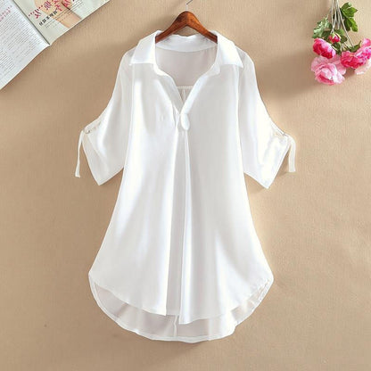 👚Női nagy méretű egyszínű ing✨