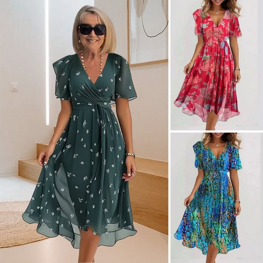 【S-2XL】🌺Sifon virágos hosszú ruha