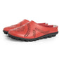 Loose-fitting slippers with a floral cutout, suitable for all foot types