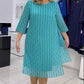 Fashion round neck print dress for women