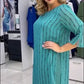Fashion round neck print dress for women