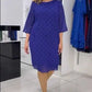 Fashion round neck print dress for women