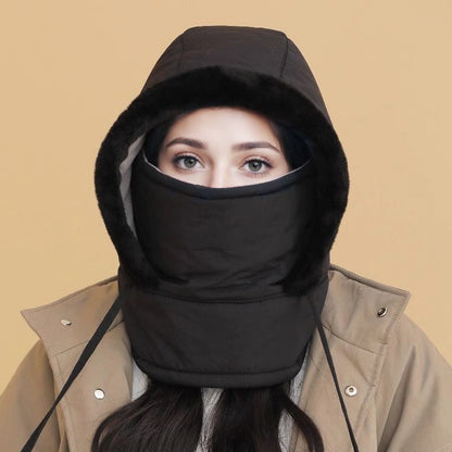Unisex termikus sapka vastagabb anyagból, polár béléssel és rögzített arcvédővel❄️