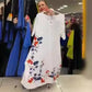 🌺Női nyomtatott kerek nyakú ruha szabálytalan szegéllyel