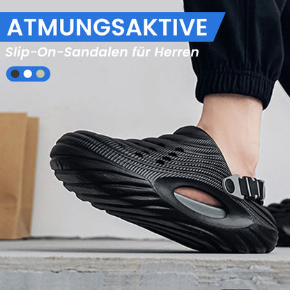 🌊 Strandpapucs férfiaknak – lélegző design | EVA talp, könnyű és rugalmas – ideális tengerpartra és medencéhez 🏖️