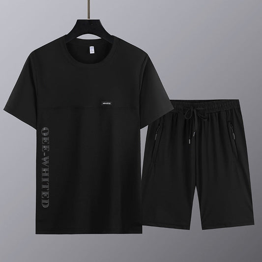 🔥Nyári új érkezés👕Férfi rövid ujjú top és rövidnadrág 2 részes szett