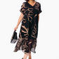👗 【S-5XL】❄️Nyomott sifon hosszú ruha