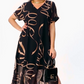 👗 【S-5XL】❄️Nyomott sifon hosszú ruha