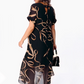 👗 【S-5XL】❄️Nyomott sifon hosszú ruha