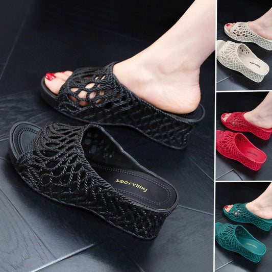 💖Női Comfort platform ék szandál kivágott szandál
