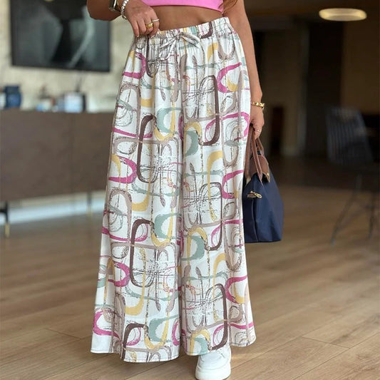 【S-4XL】🌺Női alkalmi nadrág széles szárral és foltos zsebekkel✨Nyaklánc kereszttel és koronával👑