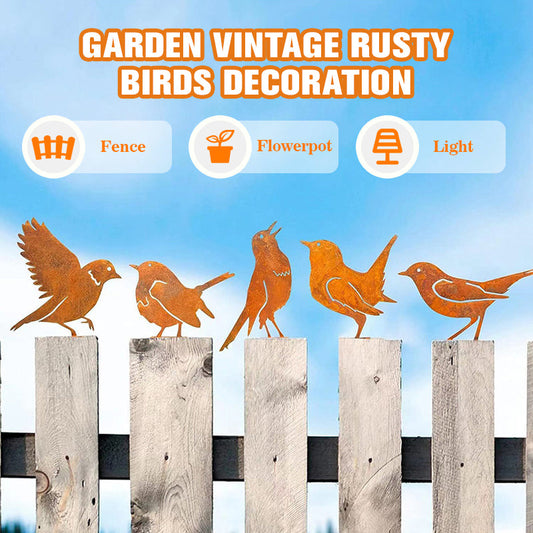 Kerti vintage rozsdás madarak dekoráció🐦