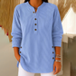 👚 60% KEDVEZMÉNY MOST! 🎉 Női kordbársony Henley felső – stílusos, puha és sokoldalú 🧥📦