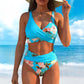 🌸Divatos mintás, magas derekú bikini szett👙
