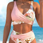 🌸Divatos mintás, magas derekú bikini szett👙