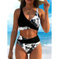 🌸Divatos mintás, magas derekú bikini szett👙