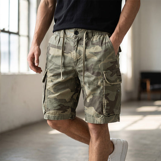 👖 🩳Férfi kényelmes, laza szabású cargo rövidnadrág