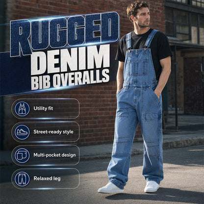 👖 🔥Akciós - Férfi klasszikus szabású farmeroverall