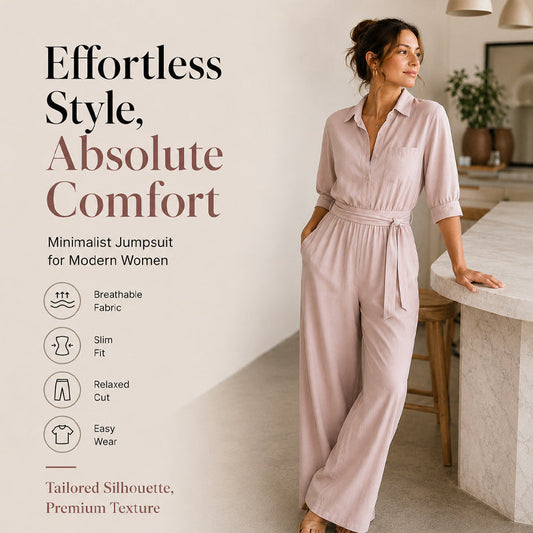 Női, rövid ujjú, széles szárú jumpsuit