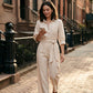 Női, rövid ujjú, széles szárú jumpsuit