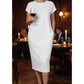 Women Casual Loose Midi Dress with Pockets