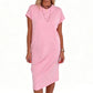 Women Casual Loose Midi Dress with Pockets