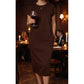 Women Casual Loose Midi Dress with Pockets