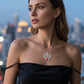 Infinity Heart Cross Necklace with Wing Pendant