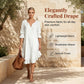 Women's Ruffle Hem V Neck Woven Dress