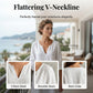 Women's Ruffle Hem V Neck Woven Dress