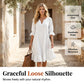 Women's Ruffle Hem V Neck Woven Dress