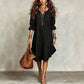Women's Ruffle Hem V Neck Woven Dress