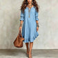 Women's Ruffle Hem V Neck Woven Dress