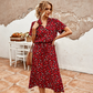 Women Casual Floral Printed Midi Dress