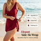 Női Plus Size Egyrészes Egyszínű Fürdőruha