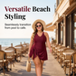 Női Plus Size Egyrészes Egyszínű Fürdőruha