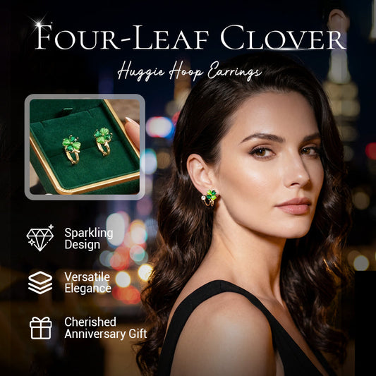 Négylevelű lóhere huggie karika fülbevaló 🍀