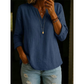 👕 Női Casual V-nyakú Gombos Hosszú Ujjú Ing