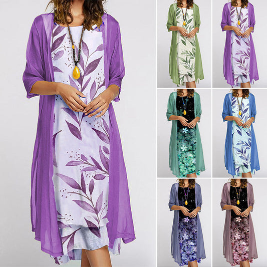 👗 🌸Nyomtatott kétrészes szett - ruha + felső