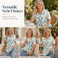 👕 Női V-nyakú nyomott mintás póló, alkalmi rövid ujjú, redőzött felső