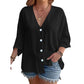 Women’s V-Neck Button Up Cardigan Casual Shirt