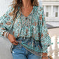 👕 Női Divat Mintás V-nyakú Hosszú Ujjú Ing