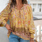 👕 Női Divat Mintás V-nyakú Hosszú Ujjú Ing