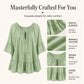 Women's 3/4 Bell Sleeve Tiered Ruffle Top