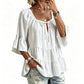 Women's 3/4 Bell Sleeve Tiered Ruffle Top