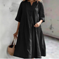 Women’s Oversized A-Line Midi Dress with Pockets