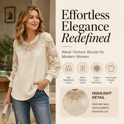 Women's Elegant Lace Patchwork Top
