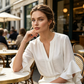Women's Casual V-Neck Ruffled Top