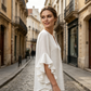 Women's Casual V-Neck Ruffled Top